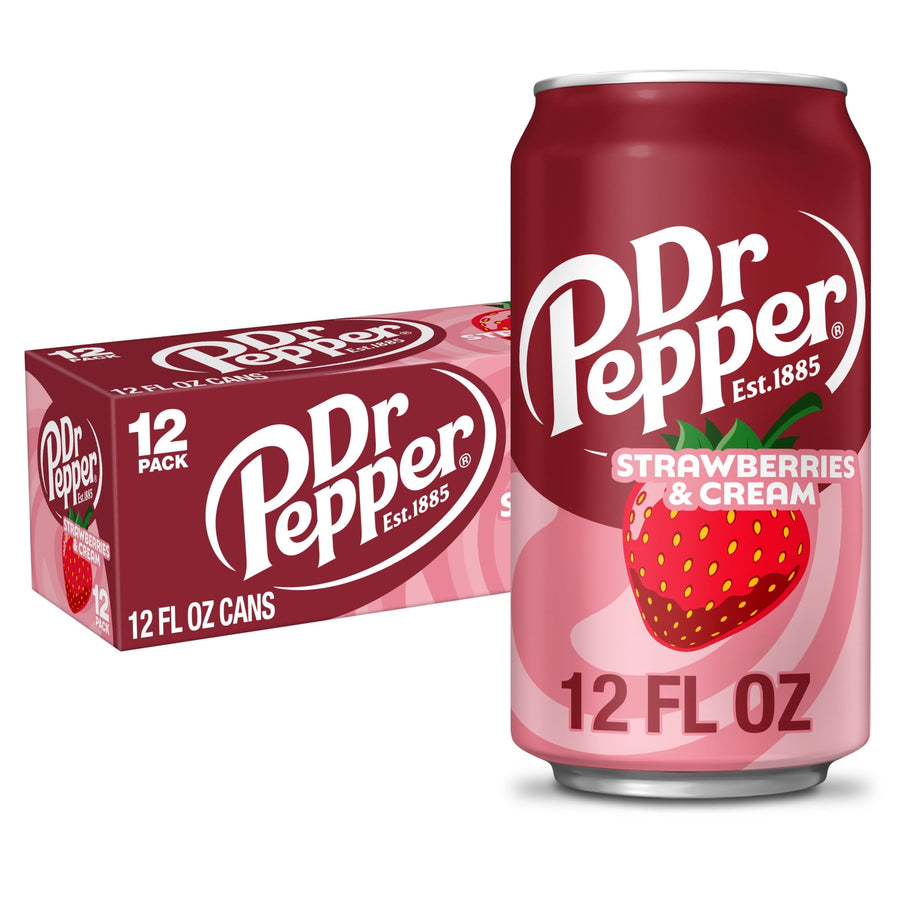 Dr Pepper Strawberries & Cream Soda - Bold Fizz Pour