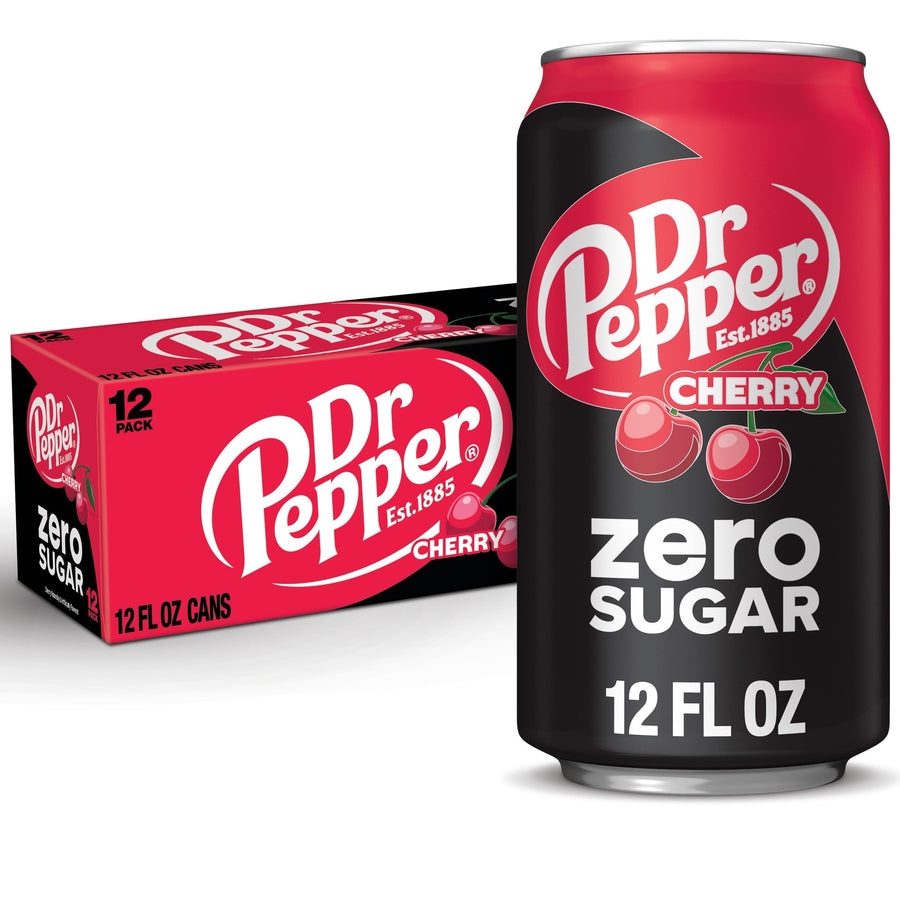 Dr Pepper Cherry Zero Sugar Soda - Easy Zero Pour